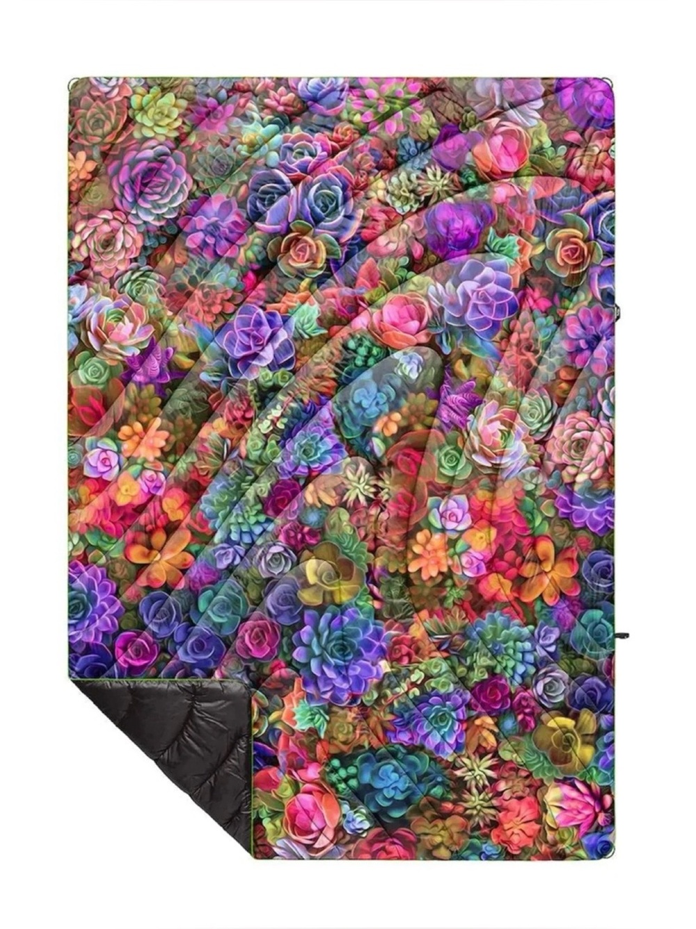 NWT FP Rumpl The Original Puffy Blanket In Psychedelic Succulents Size 52x75